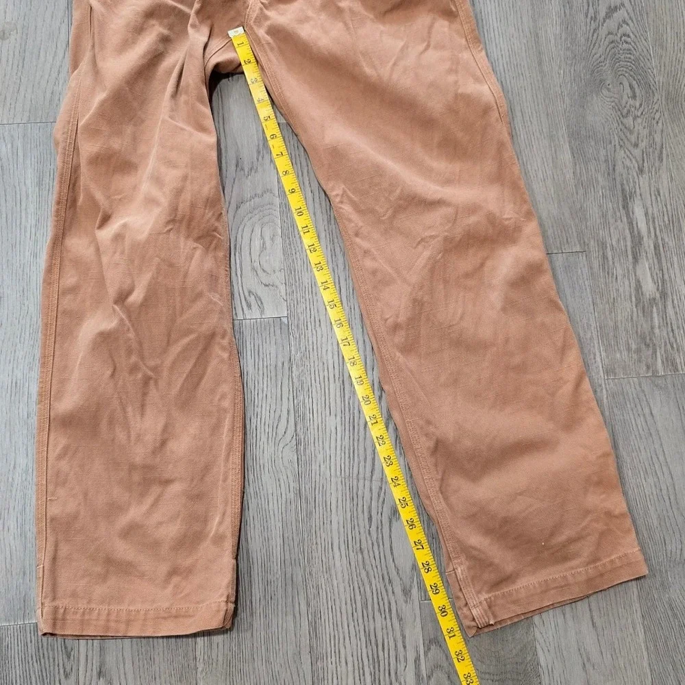 Orvis Canvas Work Pants  Men's 32 Terracotta Tan Cotton Straight Leg RN70534